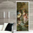 מדבקת דלת “ציור שמן 3D”