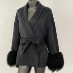 ויקטוריה - מעיל צמר שועל יוקרתי לאישה