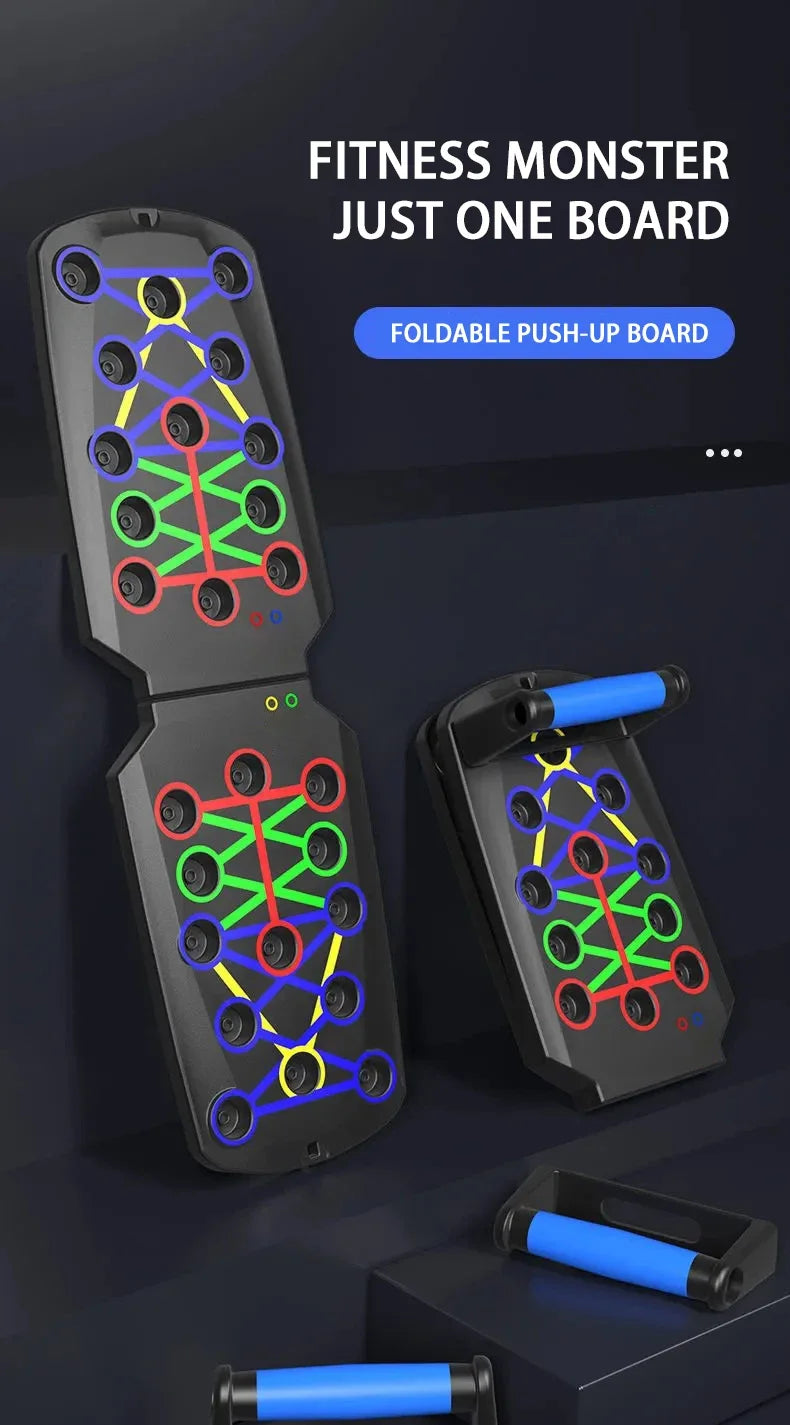 לוח שכיבות סמיכה צבעוני – מערכת אימון עליון מלאה