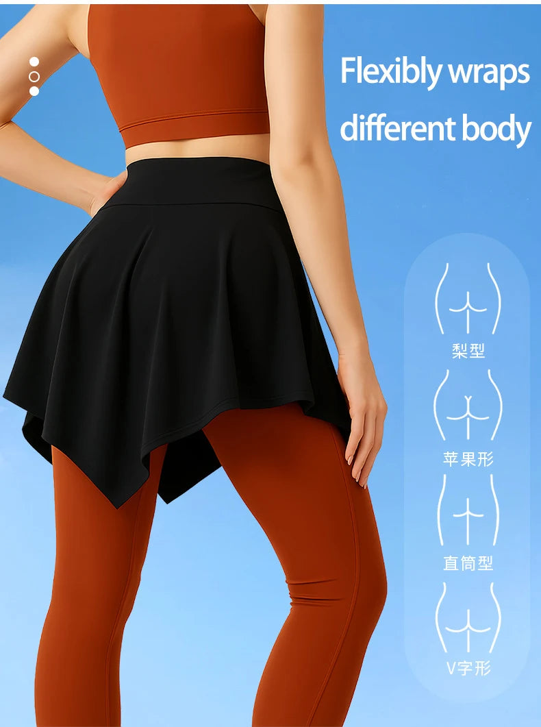 חצאית “לורי” – חצאית יוגה/פילאטיס קצרה עם כיסוי מחמיא וייב של קולג’ מודרני